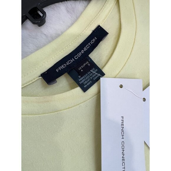 NWTD French Connection Size 0 Santoline Jersey Dress Yellow MSRP $98 - Picture 3 of 11